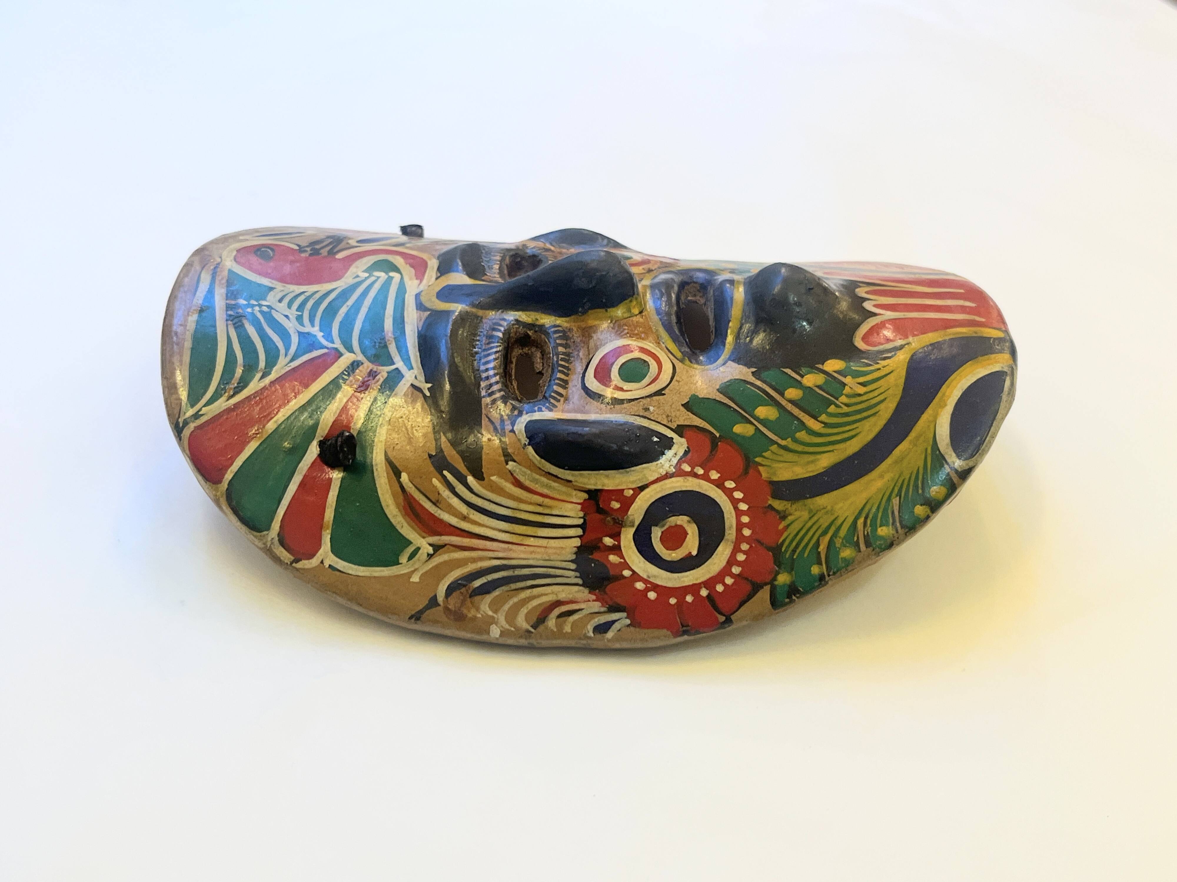 Colored terracotta mask, Mexico 1970s