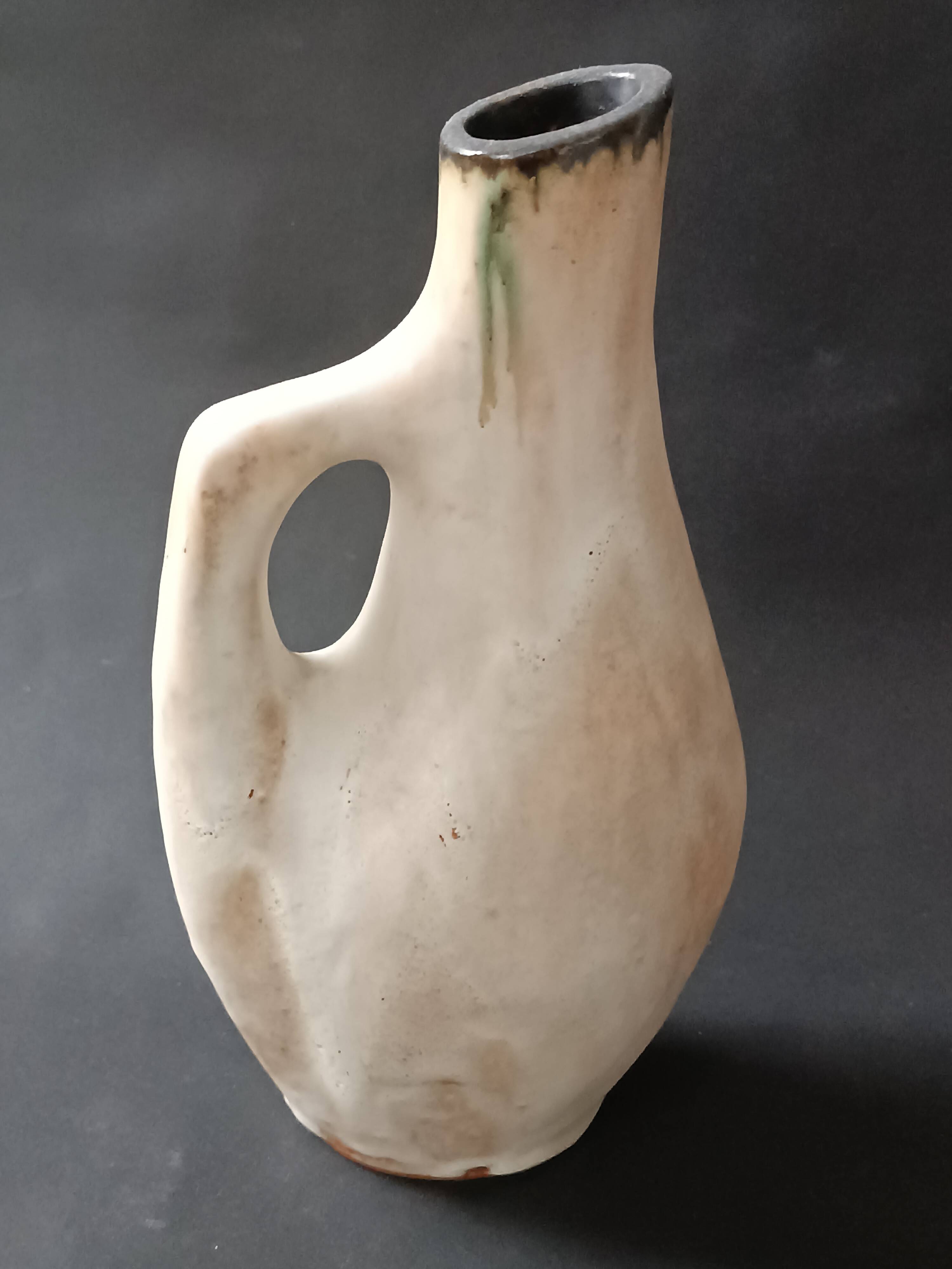 Glazed ceramic vase, France, 20th century