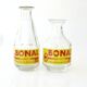 2 old glass decanters advertising bonal aperitif - bar bistrot
