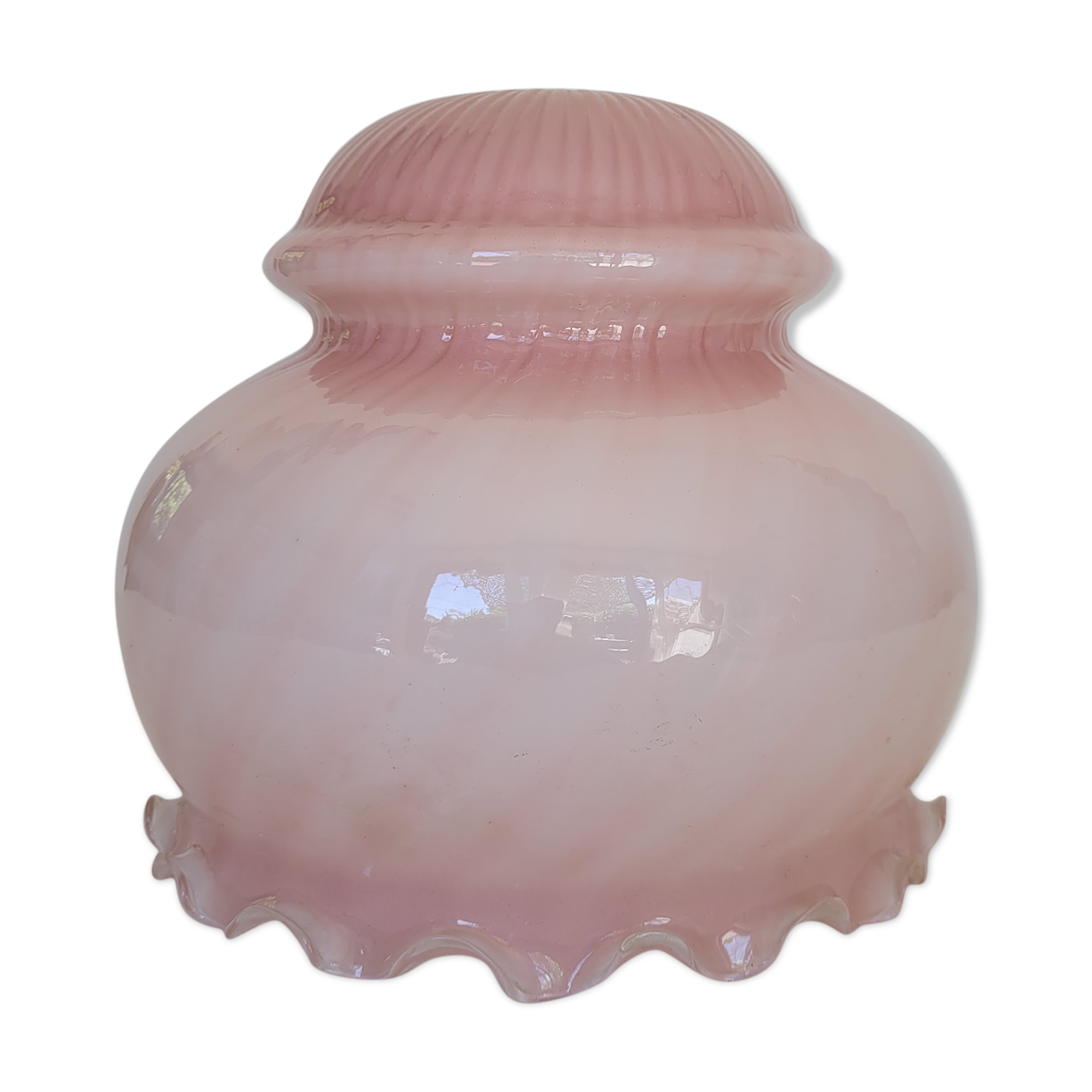 Suspension / abajour opaline pink
