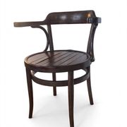 Bistro Chair Curved Wood Thonet Style - Dark Walnut - Vintage