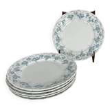 Set of 6 flat plates in Maastricht earthenware, Clara model