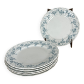 Ensemble de 6 assiettes plates en faïence de Maastricht modèle Clara
