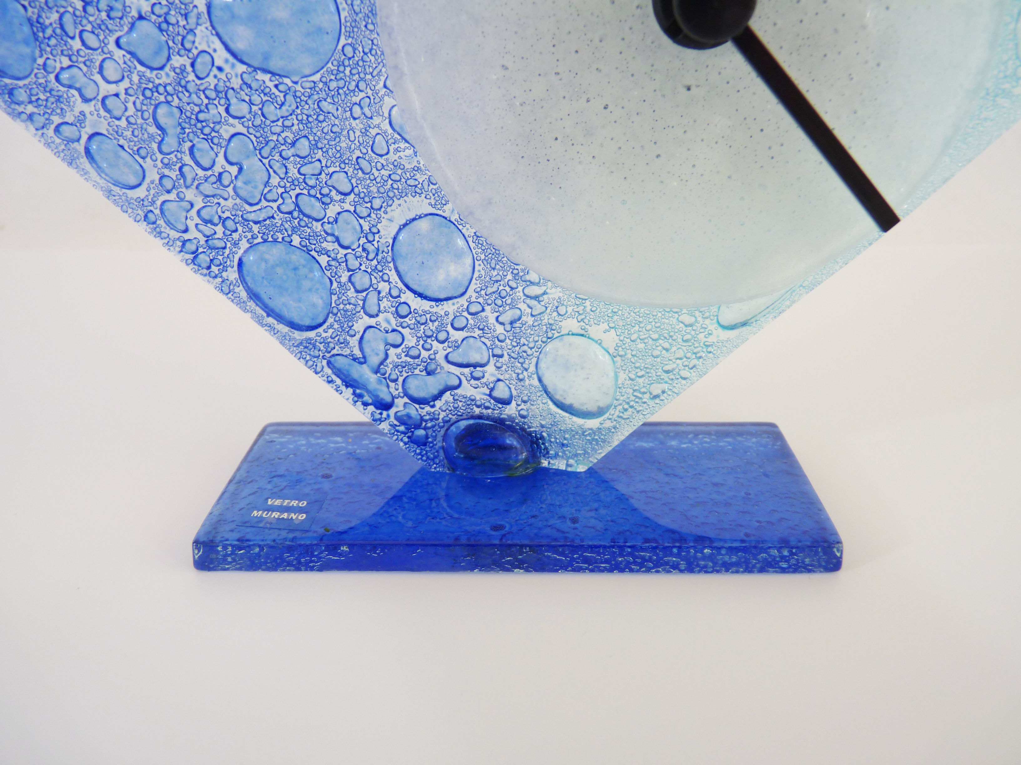 Vintage table clock in Murano glass year 70 80