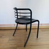 Set of 4 Steelmobil black chairs