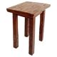 Spanish Baroque Oak Side Table or Stool, Wabi-Sabi Style, 18th C.