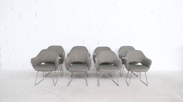 8 fauteuils Knoll international années 60' Eero Saarinen