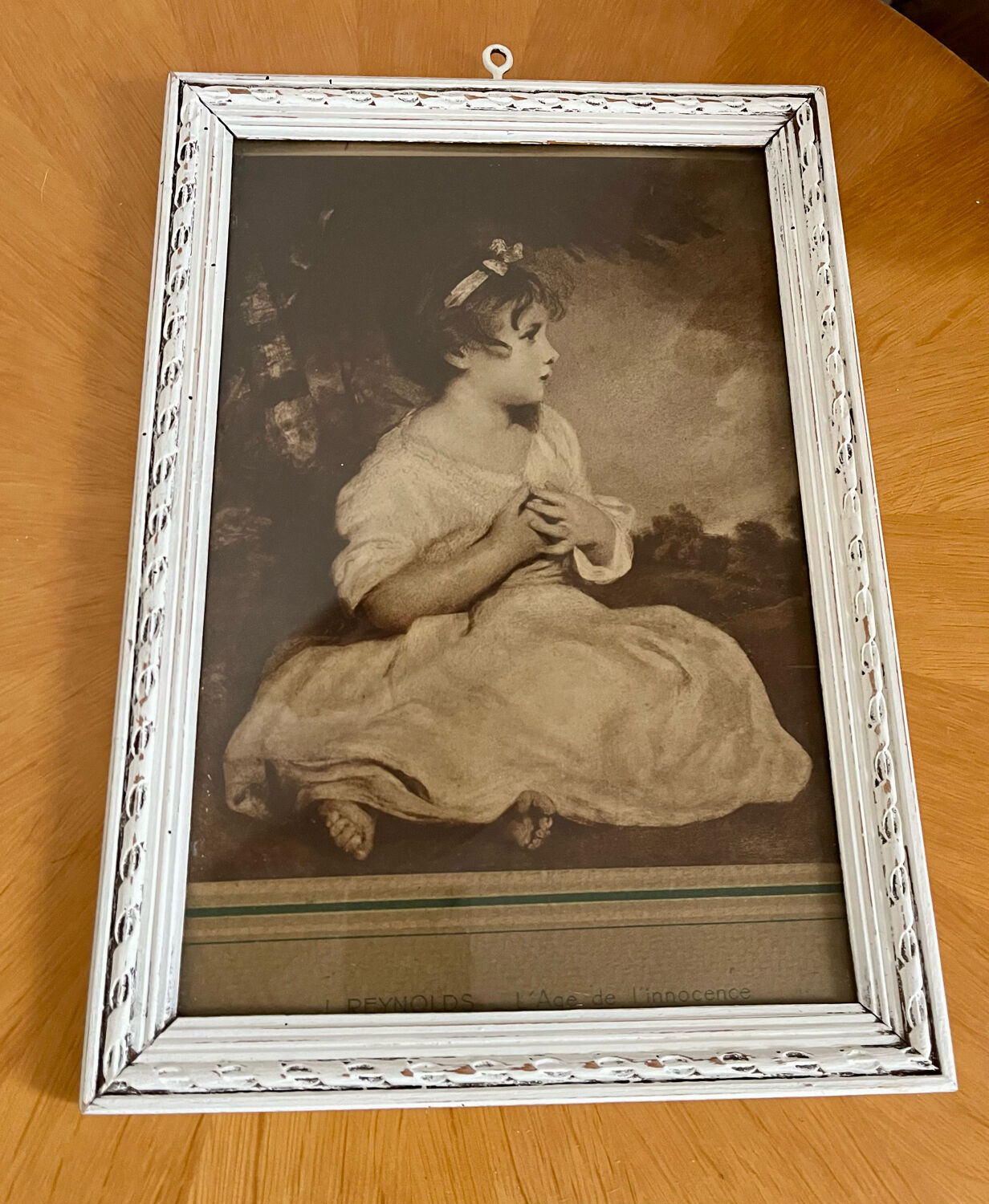Antique print framed The Age of Innocence J.Reynolds
