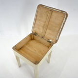 1950's Wooden Stool with Storage Space