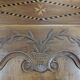 Standing man Louis XV in carved and marquetry cherry wood with a star.
