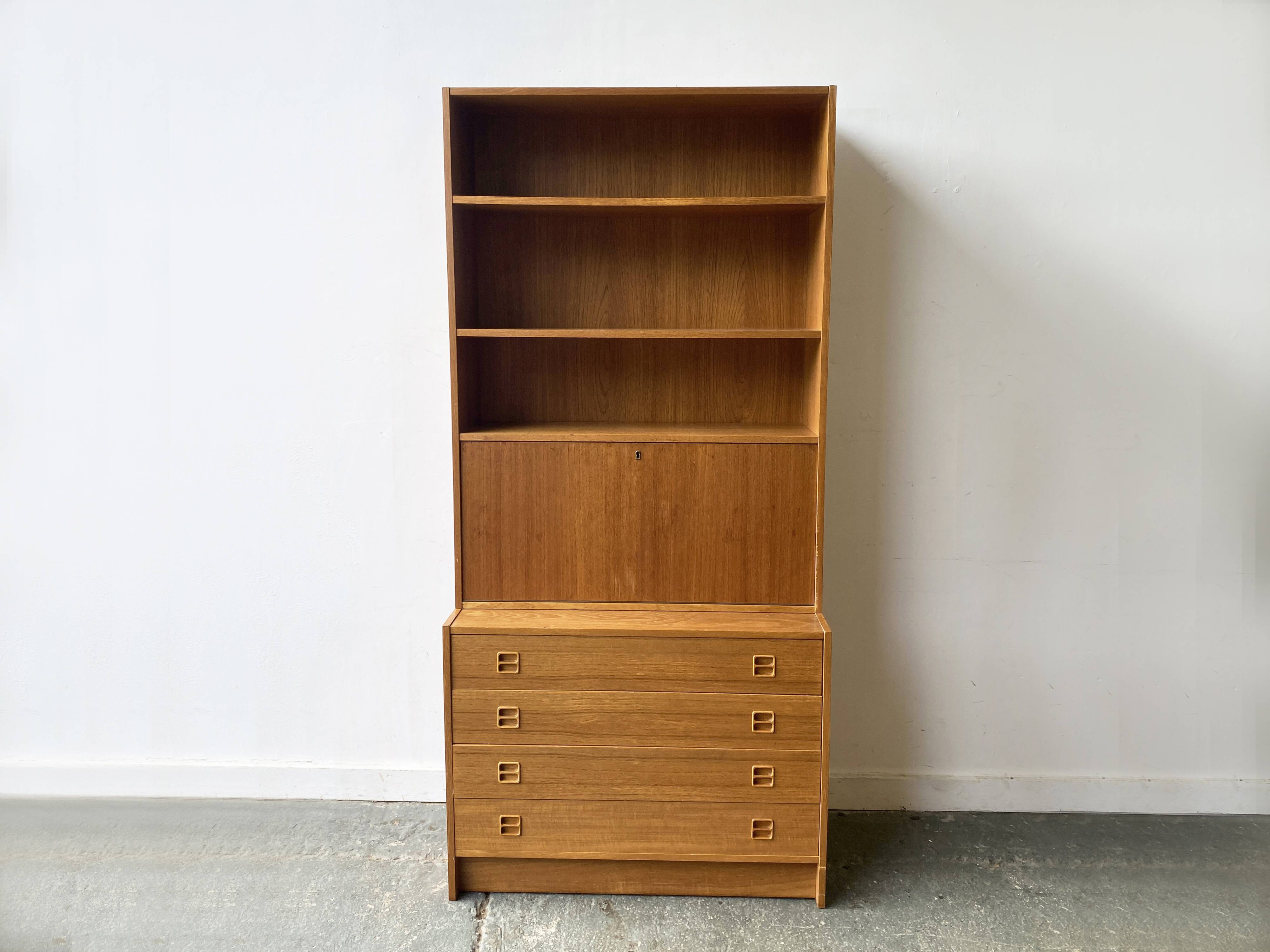 Mid-century teak wall unit by Sejling Skabe, Denmar