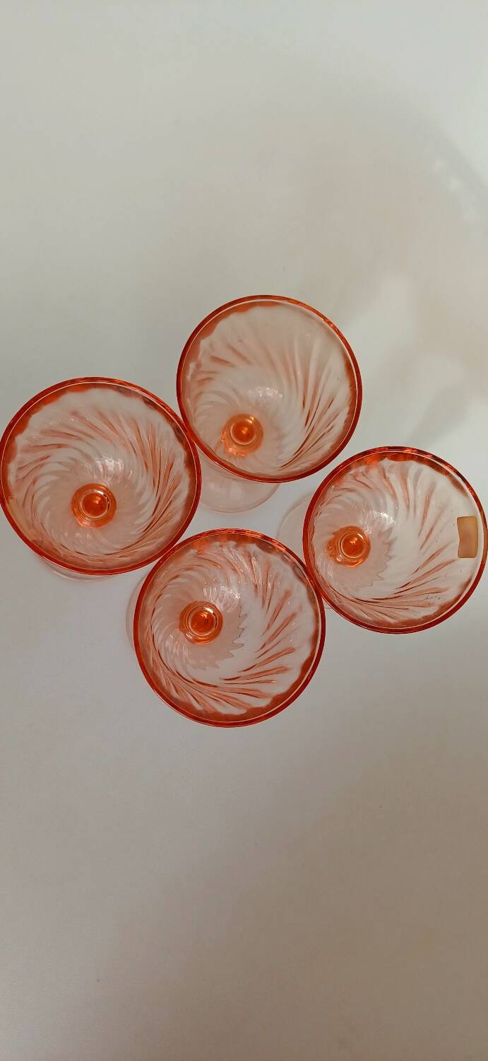 Verre rose torsade Luminarc rosaline