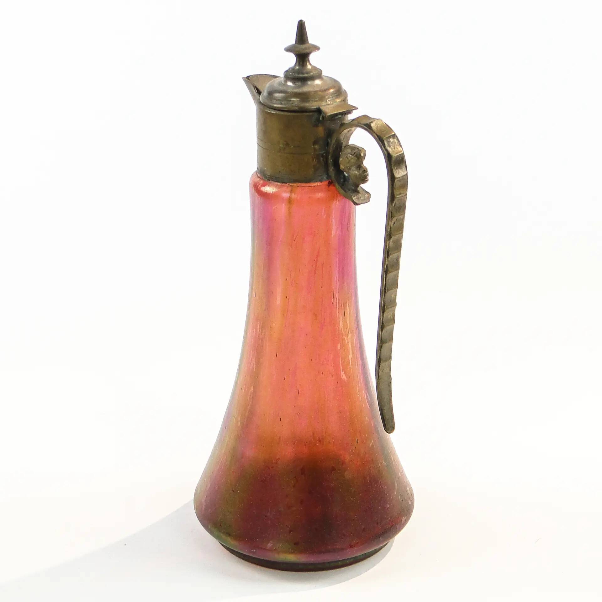 Carafe, Art Nouveau, glass, Czechoslovakia, early 20th century
