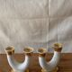 Ceramic candlesticks, Lucien Brisdoux (1878-1963)