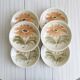 6 ceramic soup plates – hand-painted floral decoration