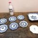 Glass underside and ceramic ramekin Gien France 60s