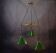 Suspension industrielle design support en chêne avec 3 cloches en métal