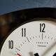 Vintage formica clock rectangular silent wall clock "Black star"