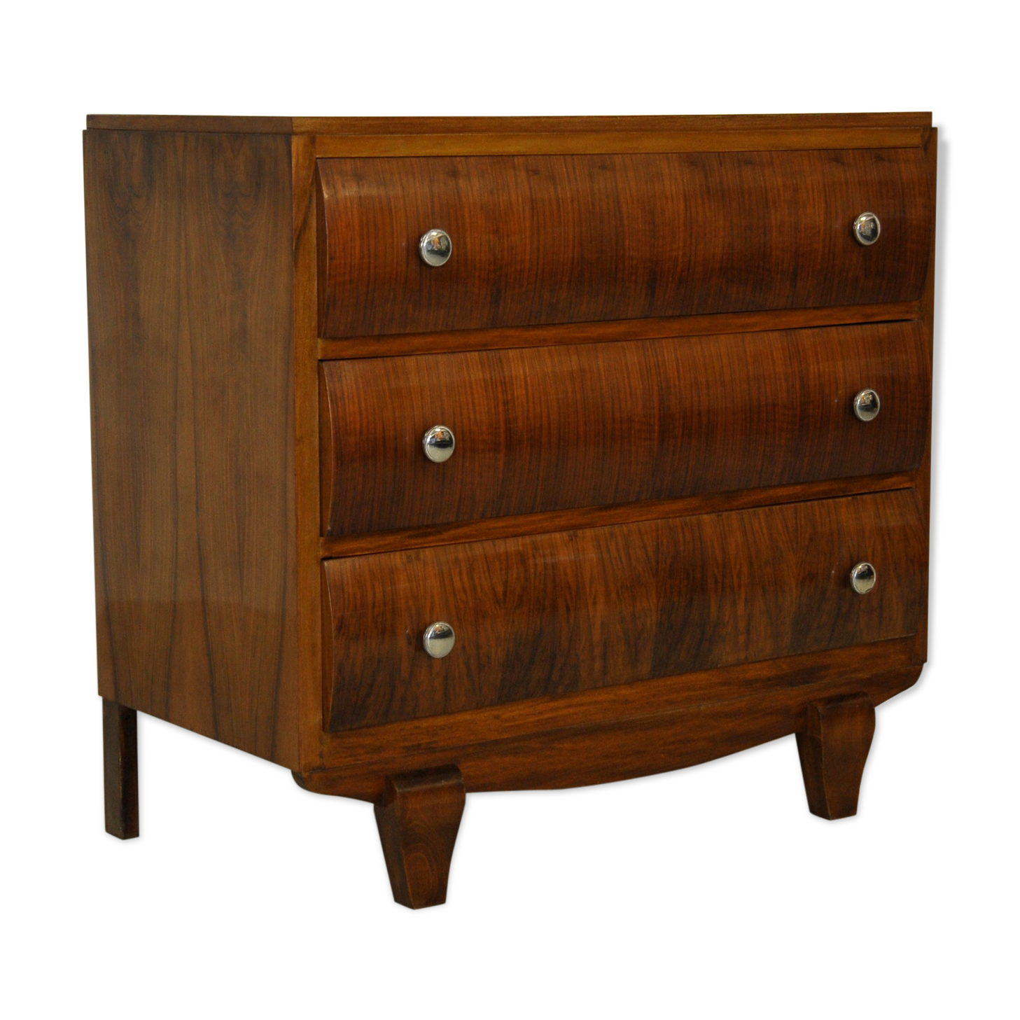 Art Deco chest of drawers in walnut veneer, circa 1930
