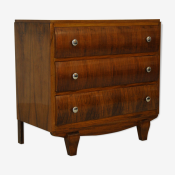 Art Deco chest of drawers in walnut veneer, circa 1930