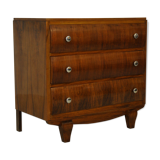 Art Deco chest of drawers in walnut veneer, circa 1930