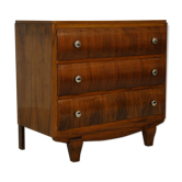 Art Deco chest of drawers in walnut veneer, circa 1930