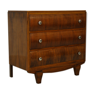 Art Deco chest of drawers in walnut veneer, circa 1930