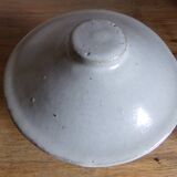 Enamelled terracotta pot