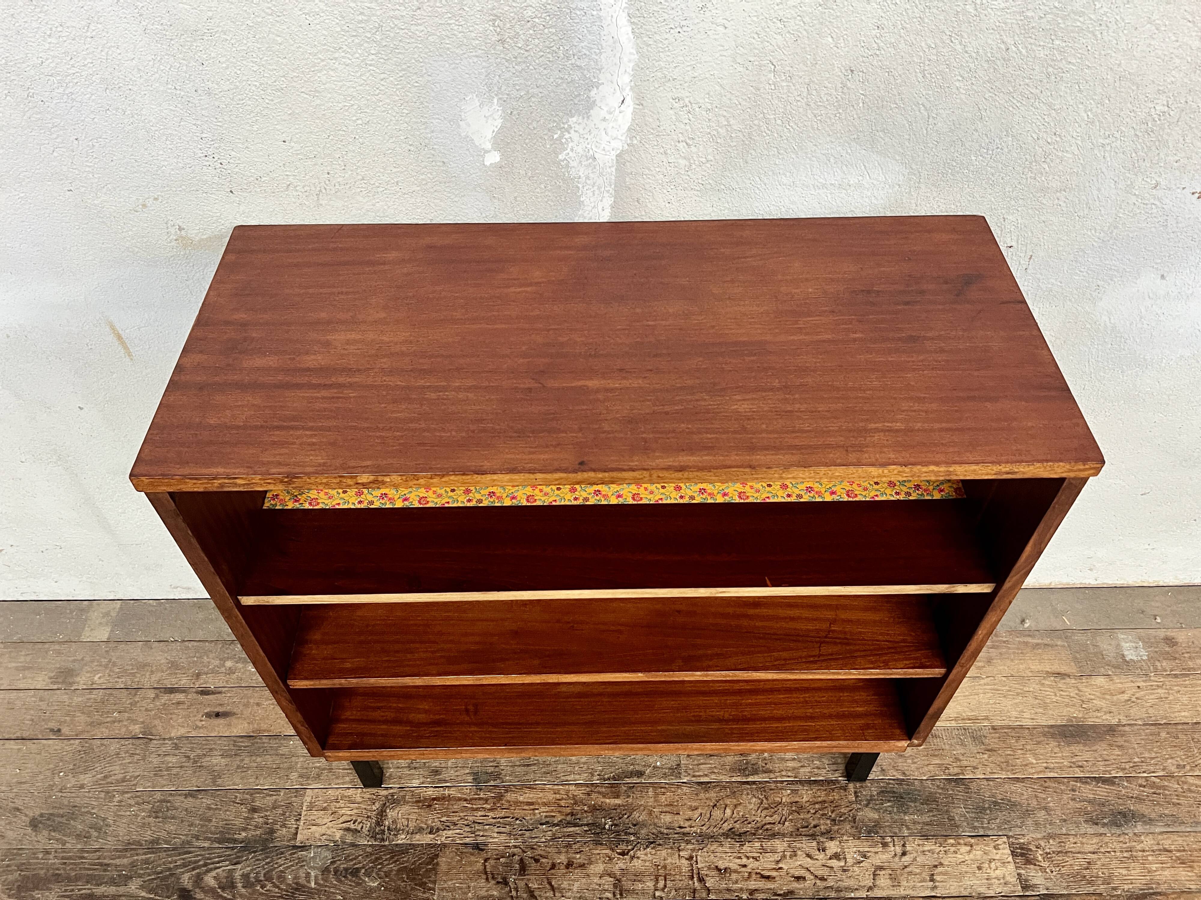 Vintage teak bookcase shelf 1960
