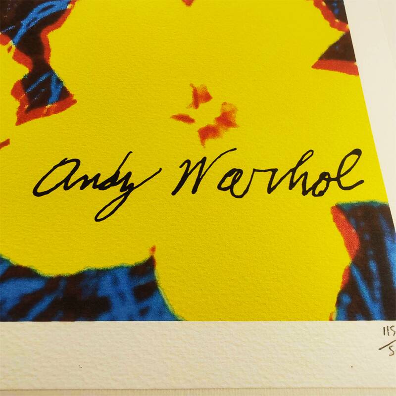 Lithographie en édition limitée Andy Warhol "Flowers" des années 1980 par CMOA.