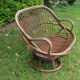 Banquette en rotin deux places, vintage