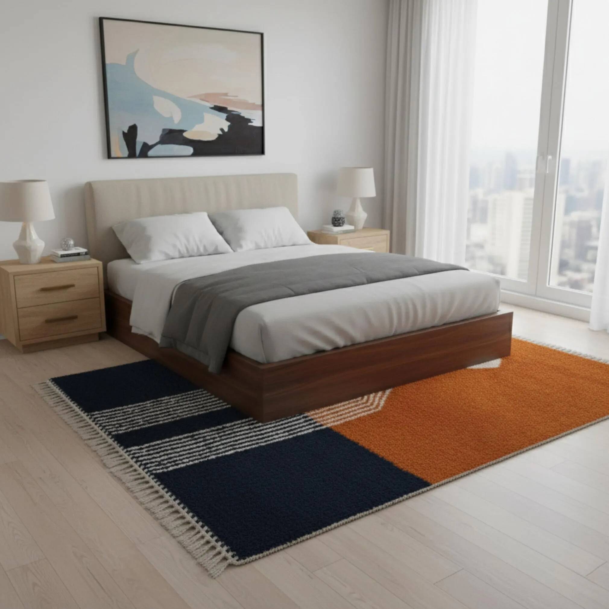 Berber carpet in natural wool 3x2 m