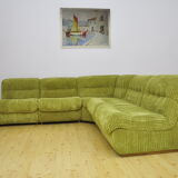 Mid-century corduroy modular sofa, 70s