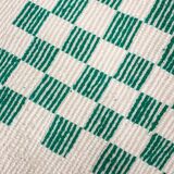 Green square Berber rug size 150 x 250 cm