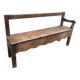 Banc de cheminée ancien en bois, fin XIXème s