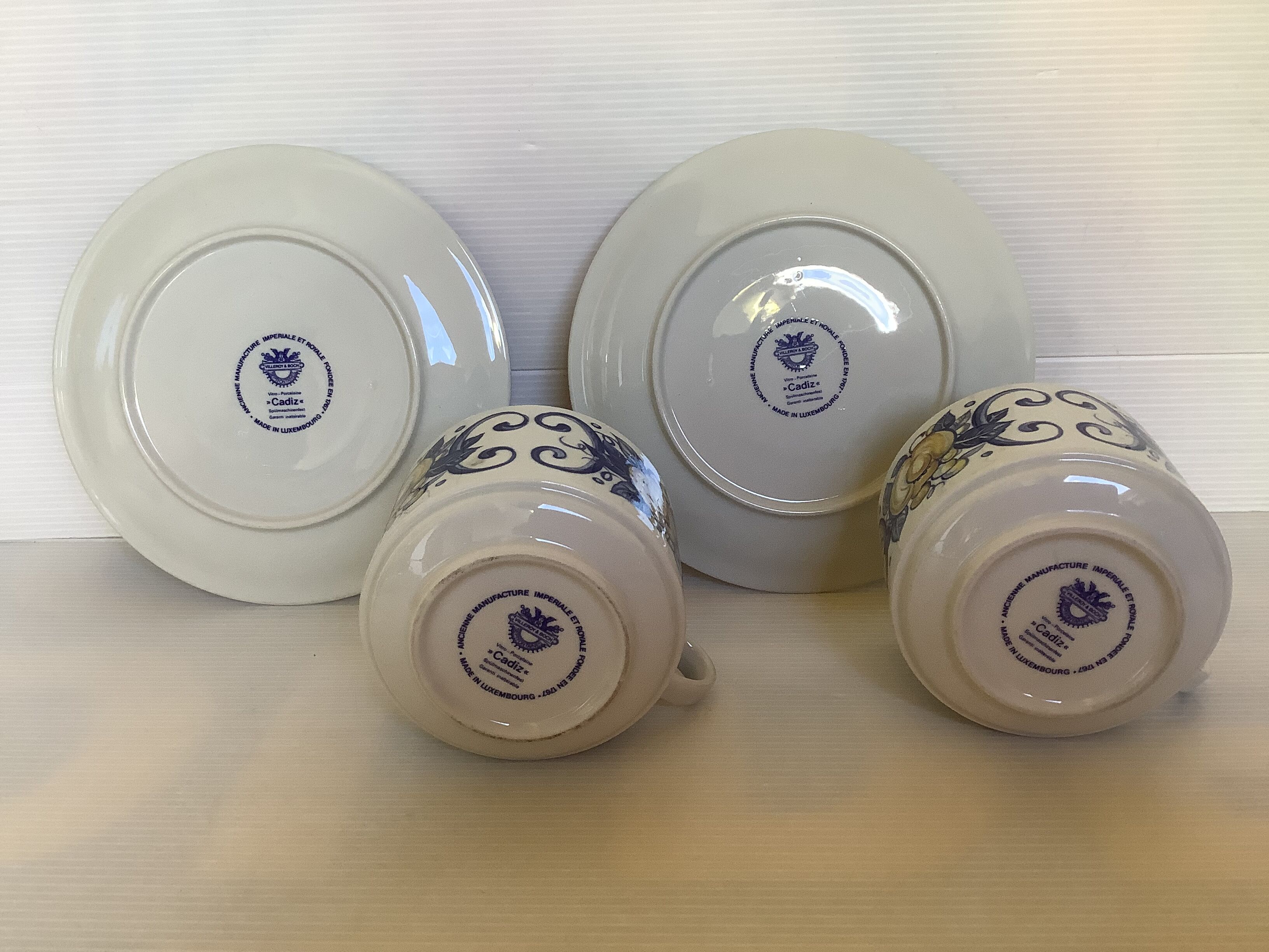 Pair large cups cadiz villeroy and boch