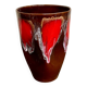 Large Vallauris vase no. 270 – brown glaze with red drips – vintage