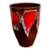 Large Vallauris vase no. 270 – brown glaze with red drips – vintage