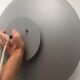 Large Scandinavian pendant lamp (50cm) / Silver matte