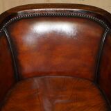 Restored leather captain's or director's chair