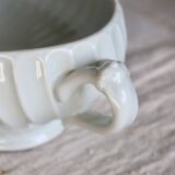 Soupière vintage porcelaine blanche torsadée Limoges Haviland