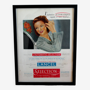 Affiche beauté femme originale de 1940 publicité