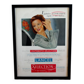 Original women's beauty poster from 1940 advertising