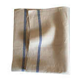 Torchons en toile de lin à liteaux bleus des années 60