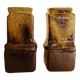 Pair of brutalist ceramic candle holders