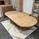 Solid oak farmhouse table with extensions