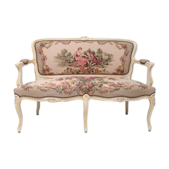 Louis XV style tapestry sofa