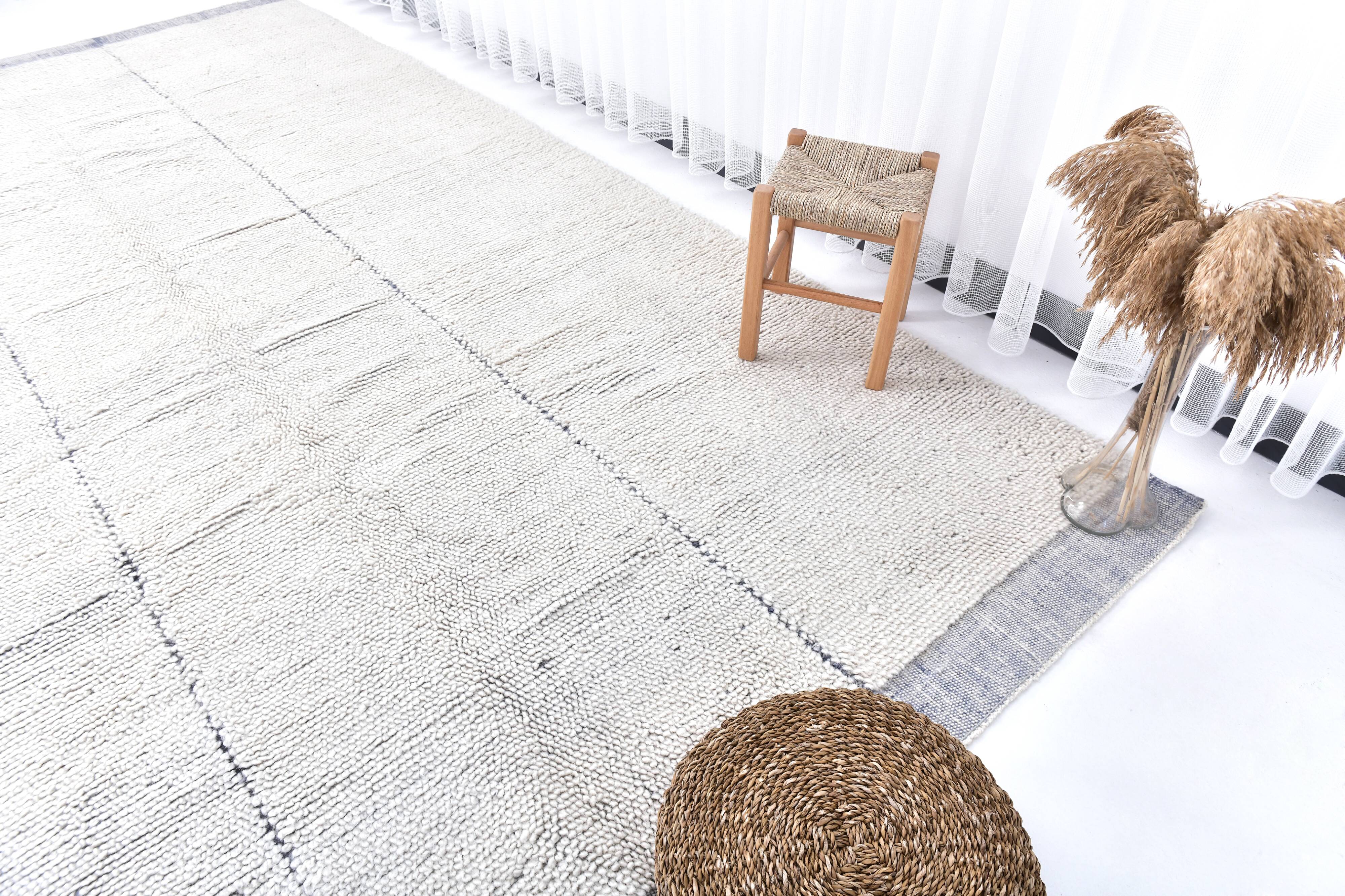 7x12 Soft Pastel Blue Handmade Vintage Rug, 206x357Cm