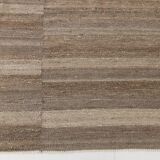 7x10 Light Brown Anatolian Flatweave Vintage Kilim Rug, 225x309 Cm