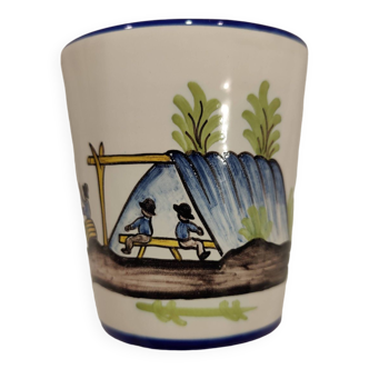 Nevers Montagnon earthenware cup commemorating the Revolution